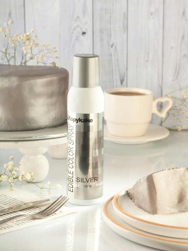 اسپری خوراکی متالیک نقره ای - تصویر 2
